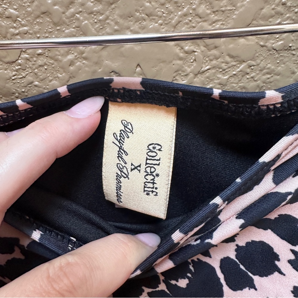 Collectif x Playful Promises Leopard Print Swimwear Set - Picture 5 of 7